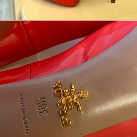Lipstick Red Prada Shoes. - Picture 4 of 5